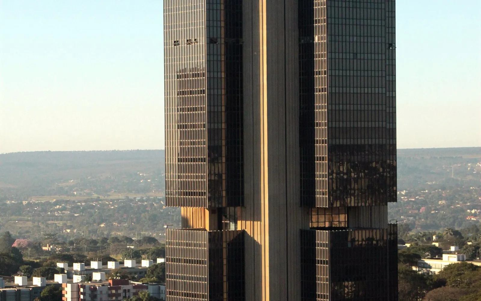 Edifício-sede do Banco Central do Brasil, em Brasília, visto de frente